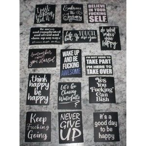 61 Pcs Inspirational Words Decorative Stickers For Laptops, Water Bottle…